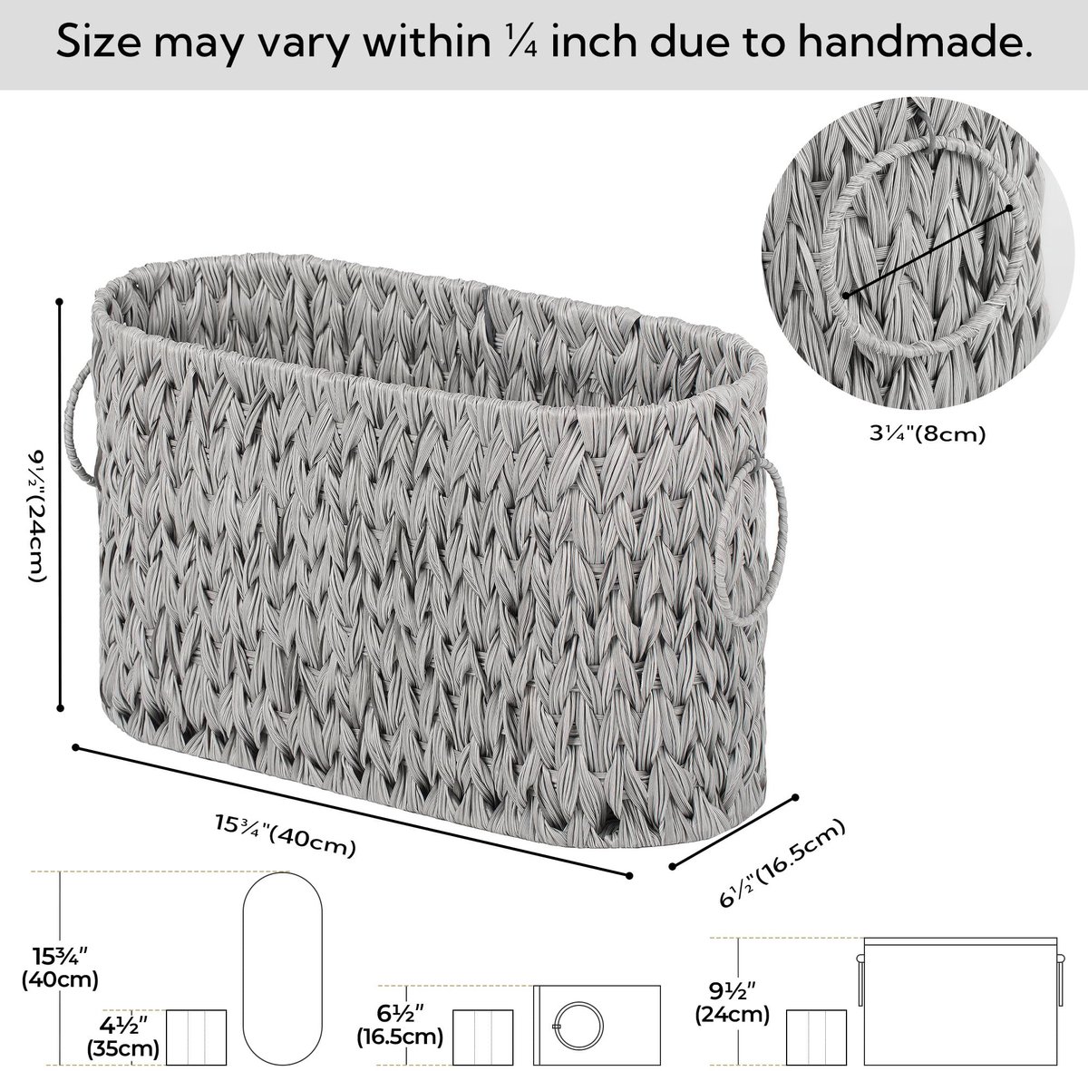 Unyqoos® Stijlvolle gevlochten opbergmand voor toiletpapier en tijdschriften — cadeau in Cadeau-ideeën - foto 3
