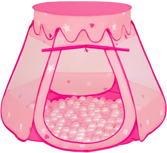 Selonis Kindertent, speeltent, 100 x 130 cm, 400 ballen in paviljoenvorm voor kinderen, gemakkelijk op te bouwen, draagbaar, speelhuis voor binnen en buiten, lichtbeige: pastelbeige/zalmkleurig/wit Selonis Kindertent, speeltent, 100 x 130 cm, 400 ballen in paviljoenvorm voor kinderen, gemakkelijk op te bouwen, draagbaar, speelhuis voor binnen en buiten, lichtbeige: pastelbeige/zalmkleurig/wit