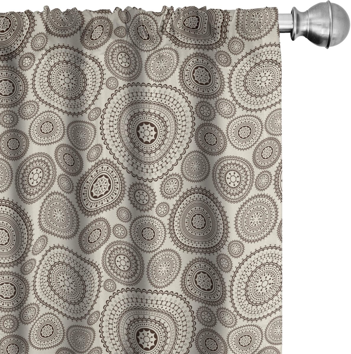 ABAKUHAUS Beige Gordijnen – 2-delige set 75×245 cm – Halfdonker Tan Brown