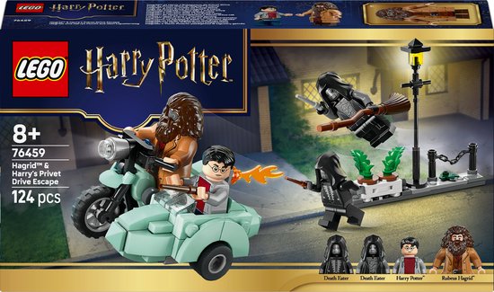 LEGO® Harry Potter™ Hagrid™ en Harry's Ligusterlaan Ontsnapping - Modelbouwset - Speelgoedmotor voor Kinderen - Inclusief 4 Minifiguren - Cadeautje voor Fans Vanaf 8 Jaar - 76459