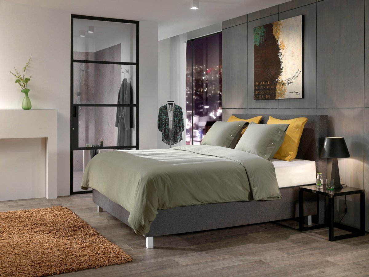 YELLOW Cialda Dekbedovertrek - Tweepersoons - 200x200/220 cm - Army Green