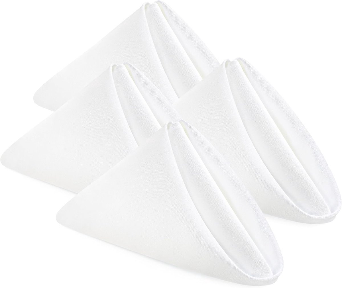 Stunq® Premium Reusable Cotton Cloth Napkins – Set of 24, White, 50 x 50 cm