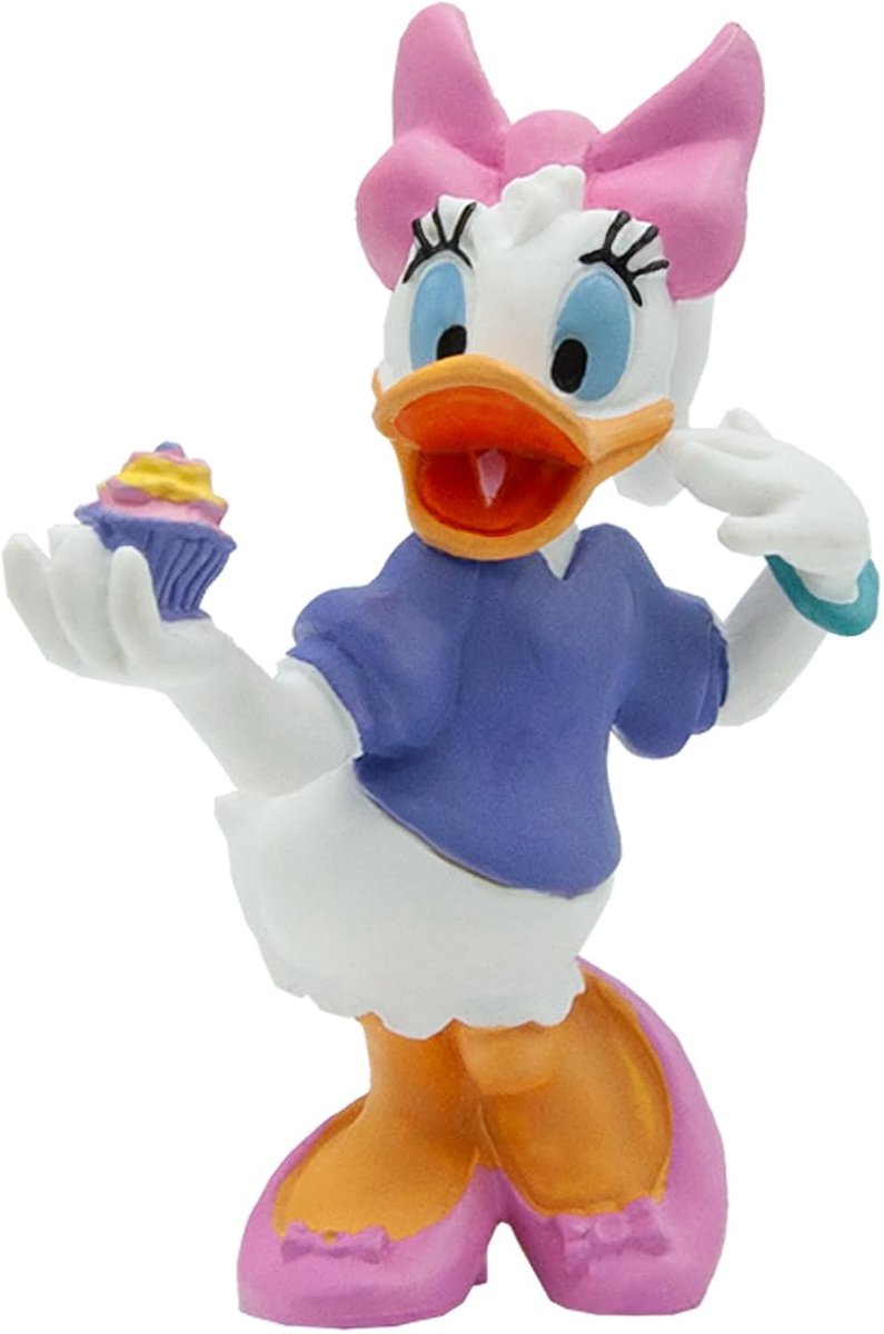 Bullyland 15337 – Speelfiguur Disney met Katrien Duck – levensecht en detailrijk vormgegeven – ideaal als klein cadeautje of vrolijk taartfiguurtje voor kinderen vanaf 3 jaar