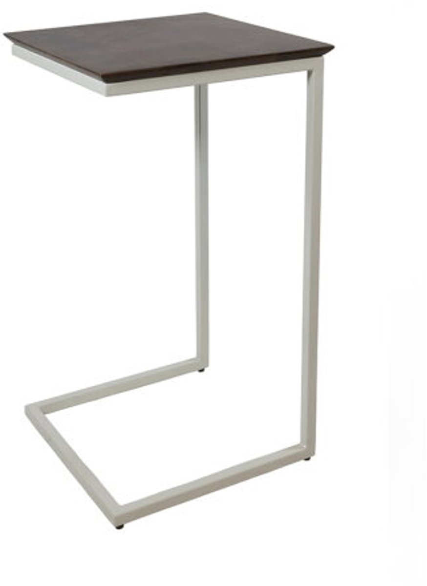 laptoptafel Puerto Rico vierkant mangohout - 40x35x58 cm - walnoot