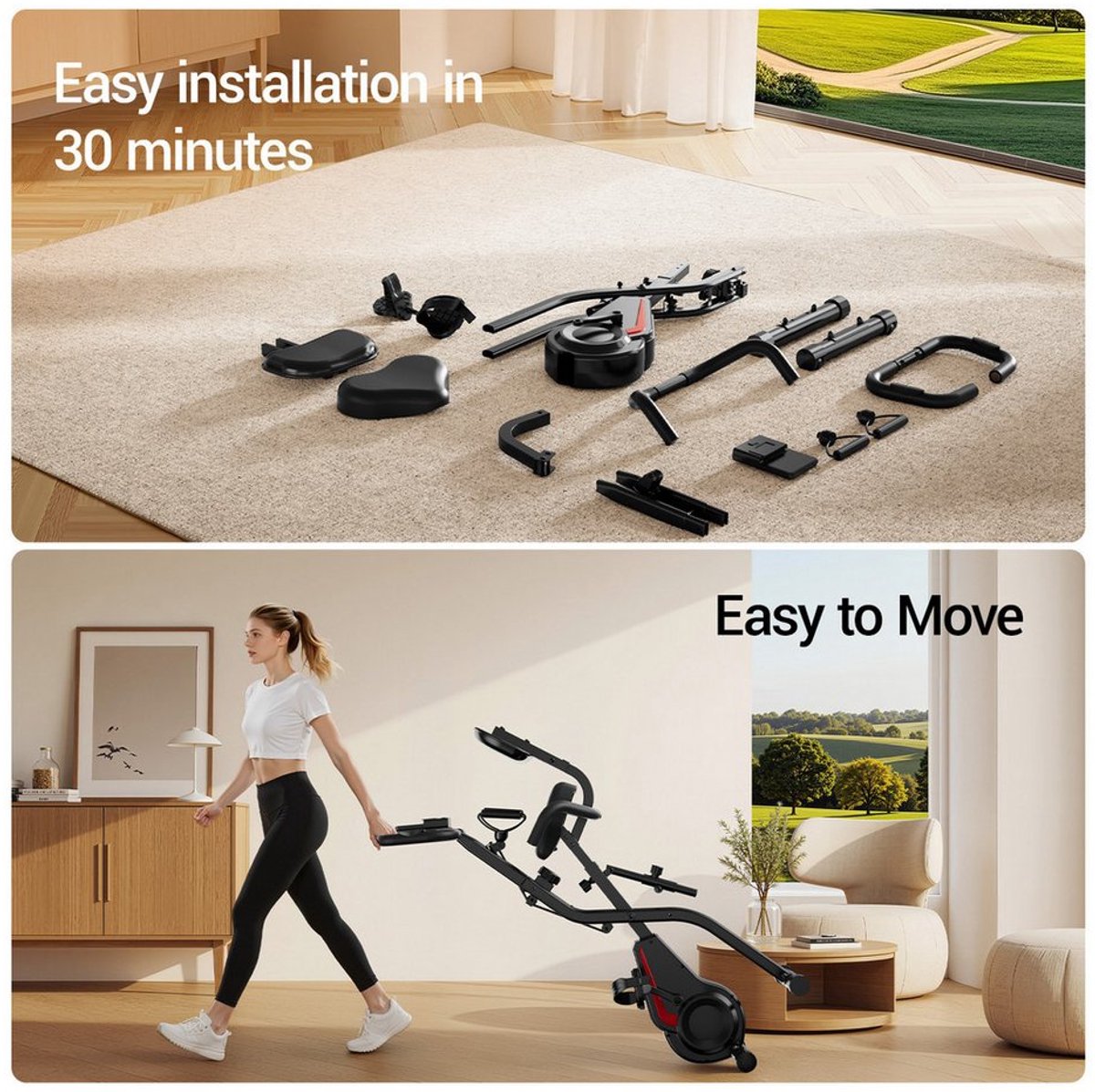 Hometrainer CBX20 Stille Fitnessfiets met Instelbare - afbeelding 2