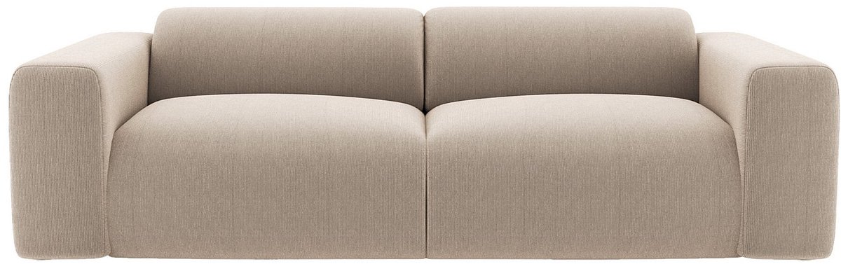 Vente-unique Vierzitsbank in beige fijn ribfluweel - POGNI van Maison Céphy