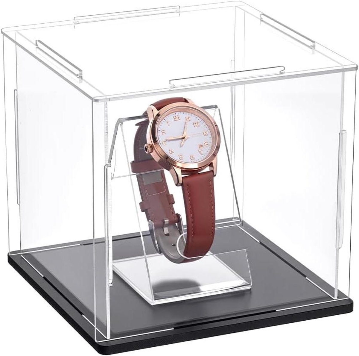 Horloge Display Dozen enkele houder stand, acryl vitrine stofdichte bescherming showcase 2.8x1.7x2 inch - mannen vrouwen horloge display