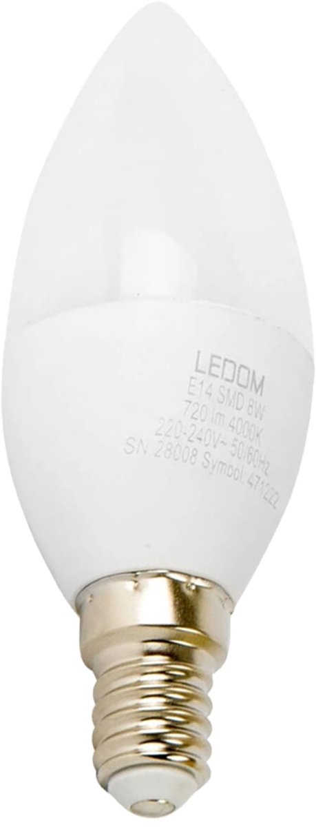 LED line LITE LED Kaarslamp C37 E14 - 8W (vervangt 60W) - 720lm - Ø37mm - 230V - Energiezuinig