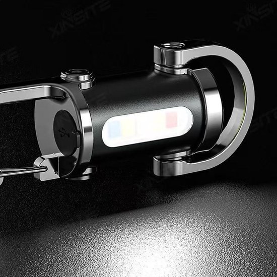 Mini USB oplaadbare LED zaklamp sleutelhanger, draagbare waterdichte camping zaklamp, sleutelhanger, outdoor uitrusting — afbeelding 3