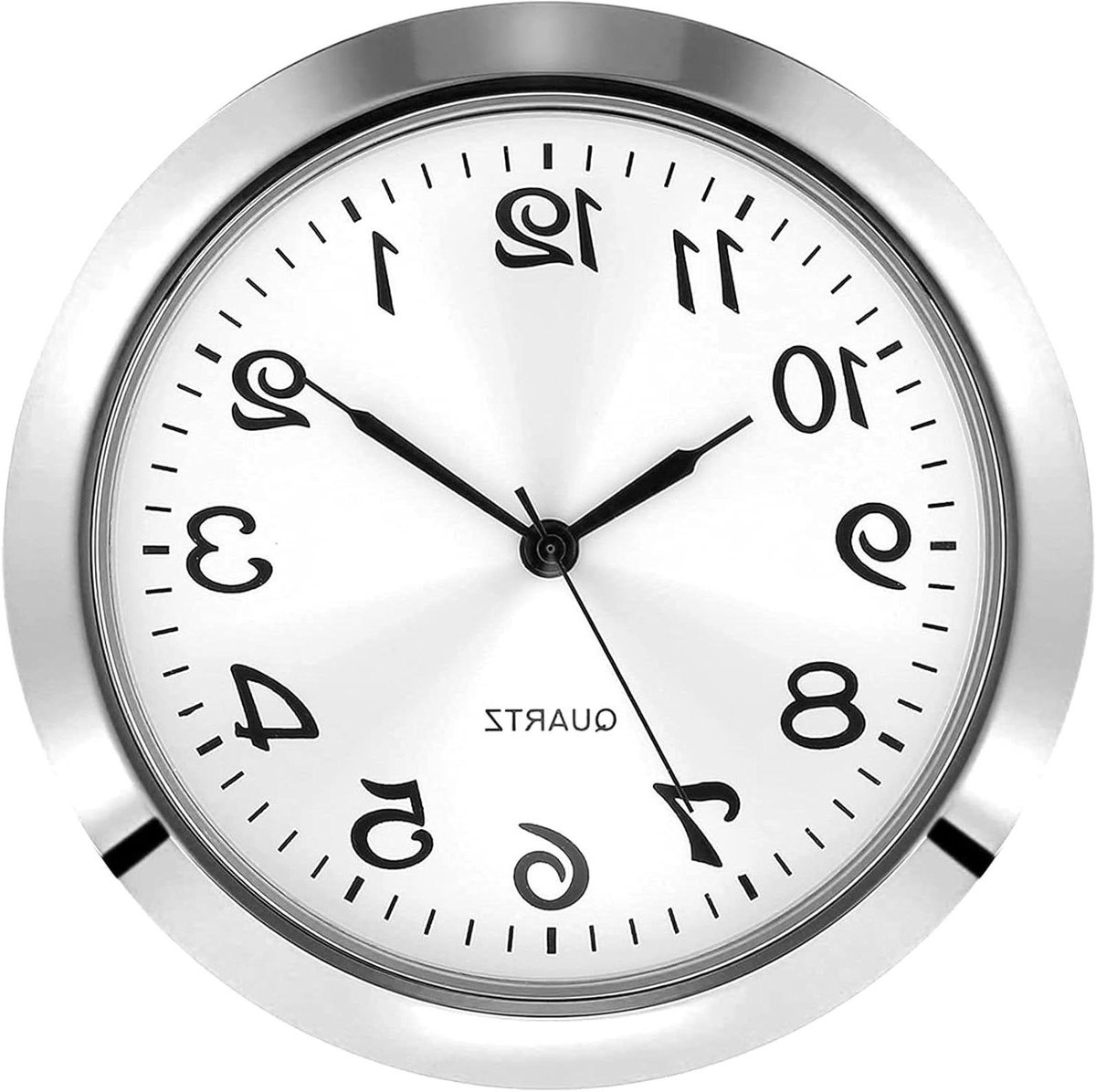 Cosensi - Wandklok met kwartsinzetstuk, zinklegering behuizing, Arabische cijfers, wit gezicht