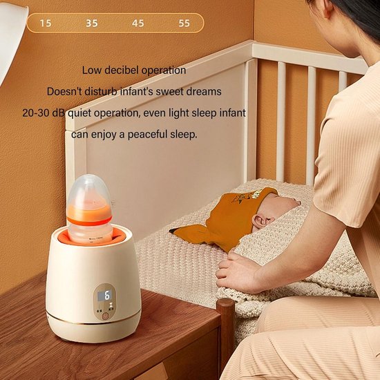 Automatische Melkflessenwarmer met Melkpoedermengfunctie en Zuigflesshaker - Handig Draagbaar Design voor Babymelkverwarming - Zuigelingenvoeding Verwarmer met 1500mAh - Makkelijk op te Bergen — afbeelding 2