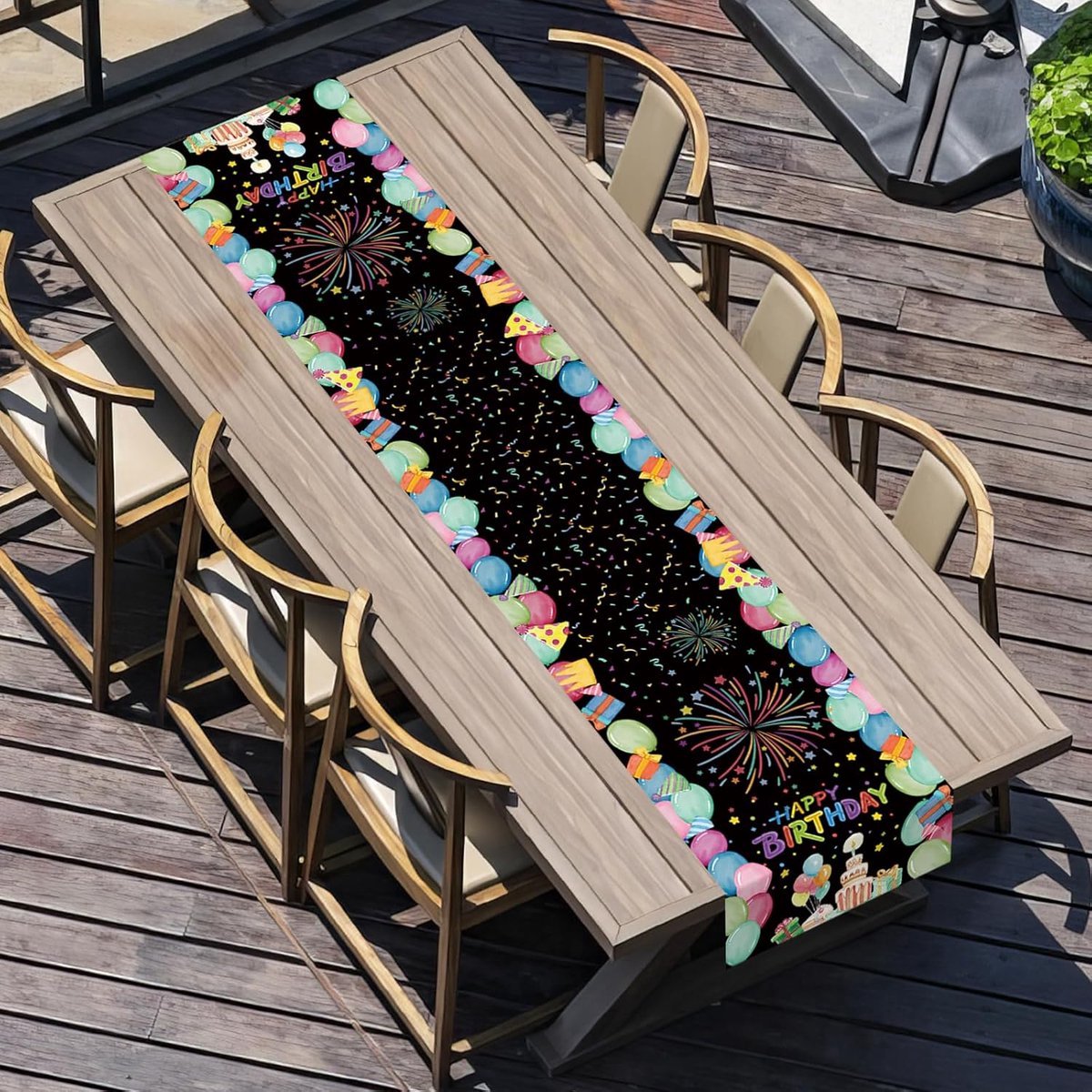 Stunq® Elegant Table Runner – Vibrant Colourful Design – 180 x 35 cm – Premium Fabric