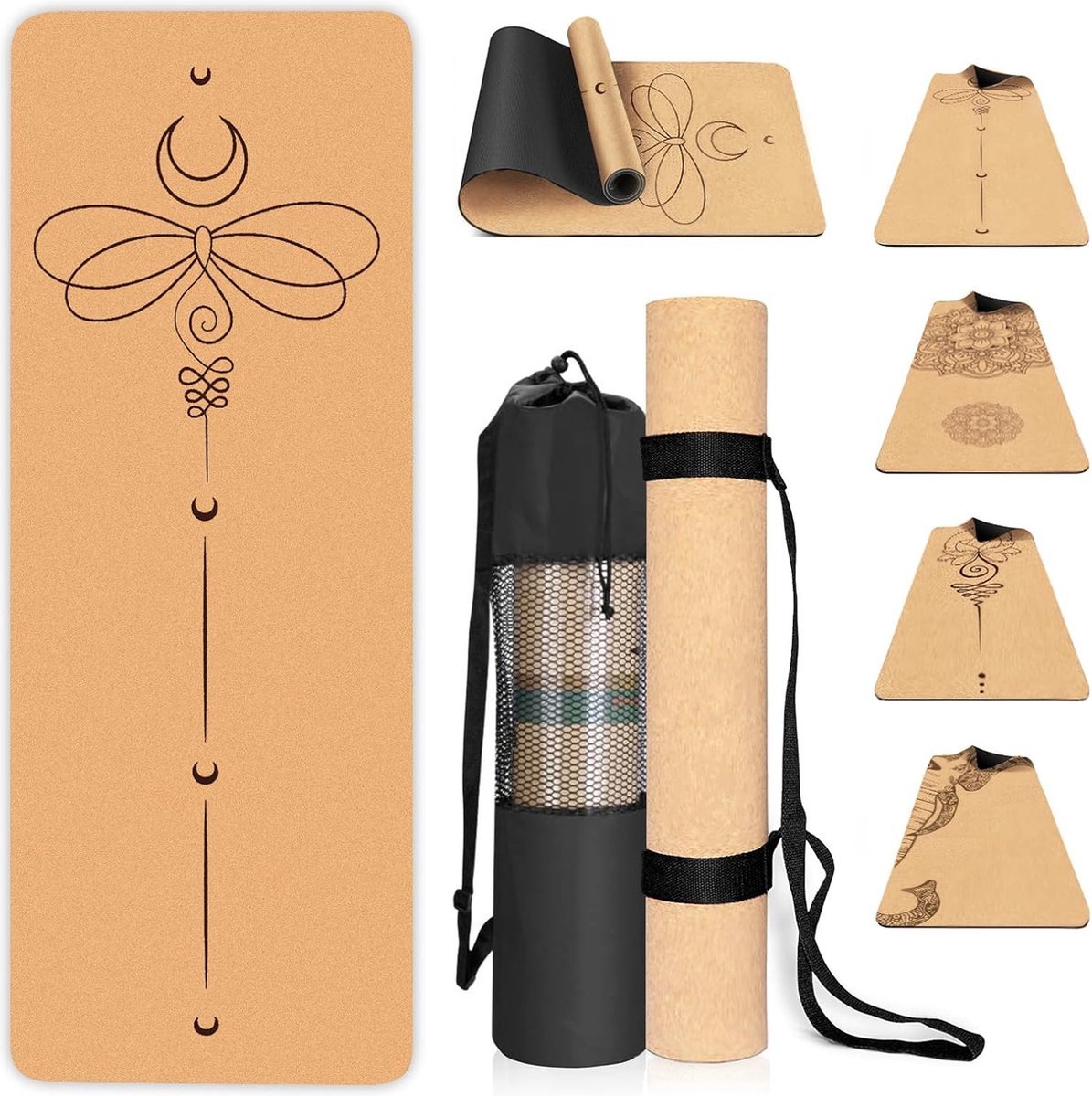 Stunq® Unieke Antislip Yogamat van Natuurlijk Kurk en TPE voor Thuisgebruik, Pilates en Fitness