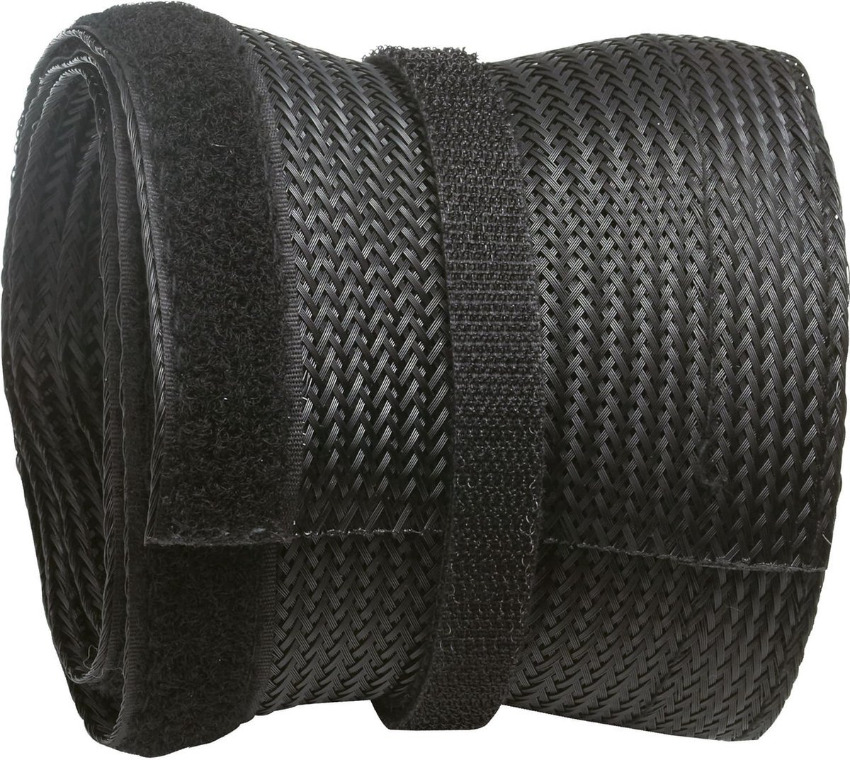 Stunq® Kabelgoot, Z9135B-10, zwart, 1000 cm lang x 13,5 cm breed, hersluitbaar, klittenbandsluiting, kabelgeleiding, kabelmanagement
