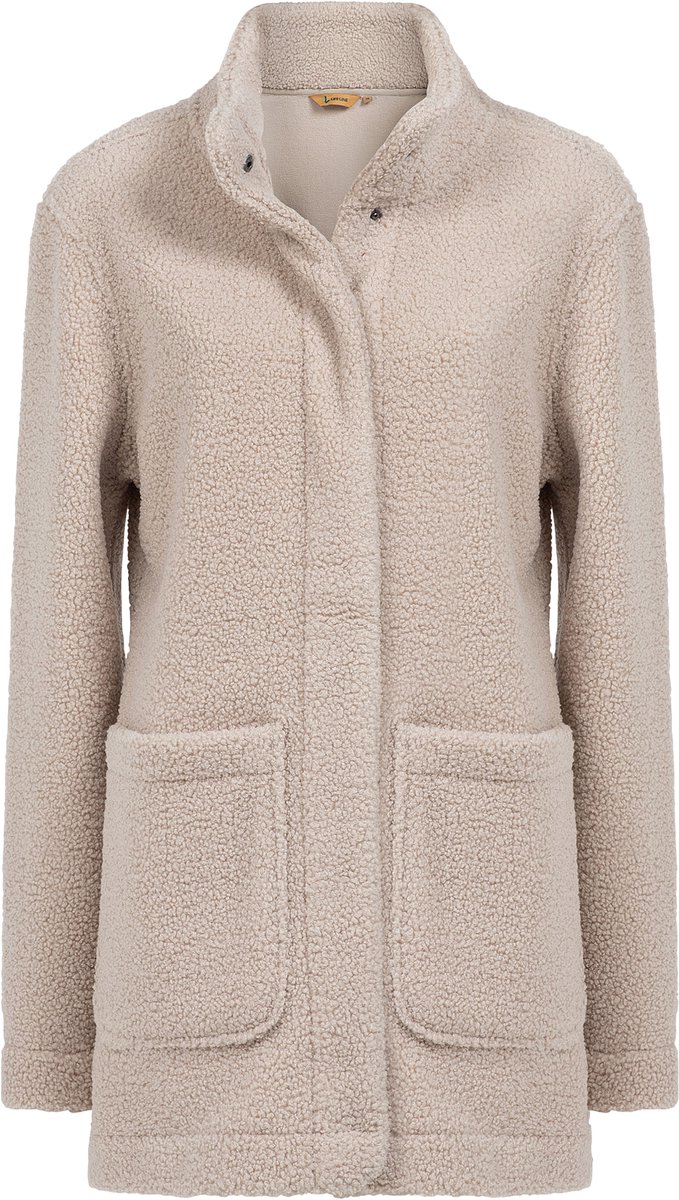 Life-Line Carmen Long Sherpa Fleecejack Dames Lange rits fleece Beige