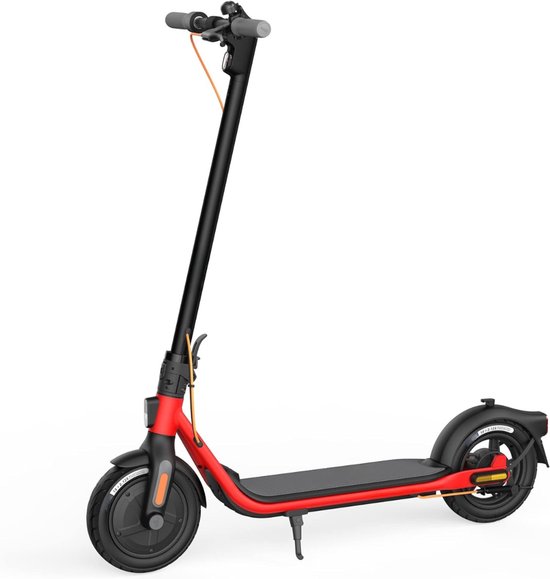 Elektrische step volwassenen rood/zwart vouwbaar lichtgewicht non-slip deck met verlichting veilig en compact