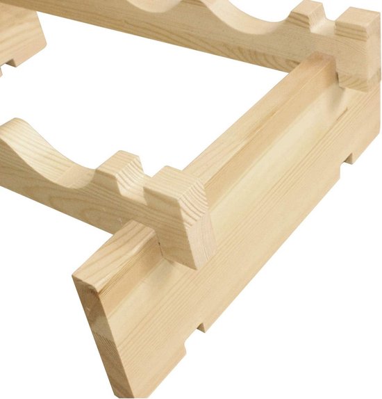 Wijnrek / wijnrek / System Cube 50 - Modulair wandrek voor 320 flessen - nr. 16 kubusmodules gemaakt van massief hout - kleur walnoot - afmetingen: 200 x 200 x 25 cm