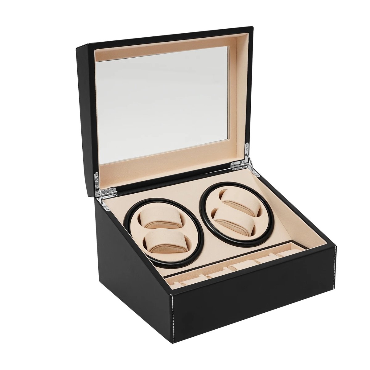 ACEP Vintage Horloge opbergkist - Zwart - Juwelendoos - Sieradenhouder - Voor 10 Horloges - Horlogedoos - Horloge box - Horloge winder