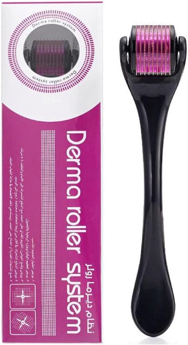 Microneedling Roller met Gratis Reismap - Titanium Legering Micro Naaldjes 0,3 mm