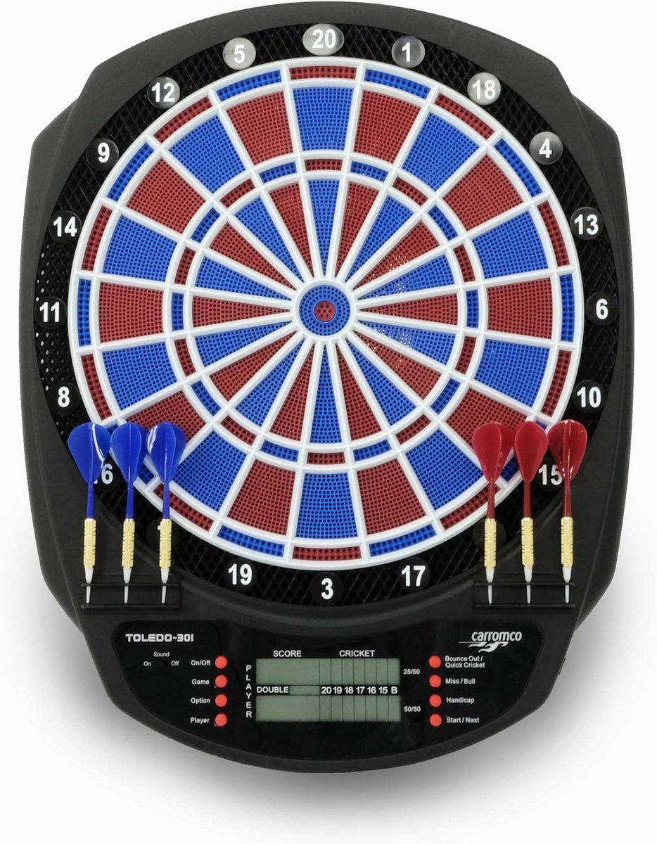 Elektronisch Dartbord voor 8 Spelers - 43 Spellen en 320 Varianten met LCD Display