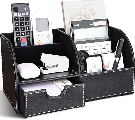 PU Leren Bureau Organisator met Pennenhouders - Bureau Opbergset voor een Net Bureau