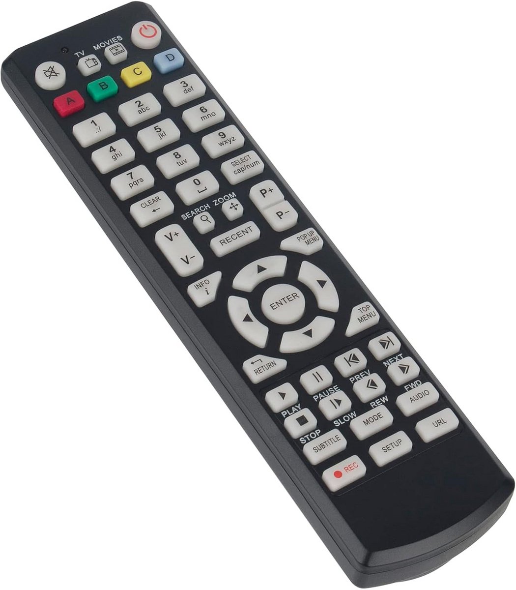 Universele Vervangingsafstandsbediening voor HD Media Players