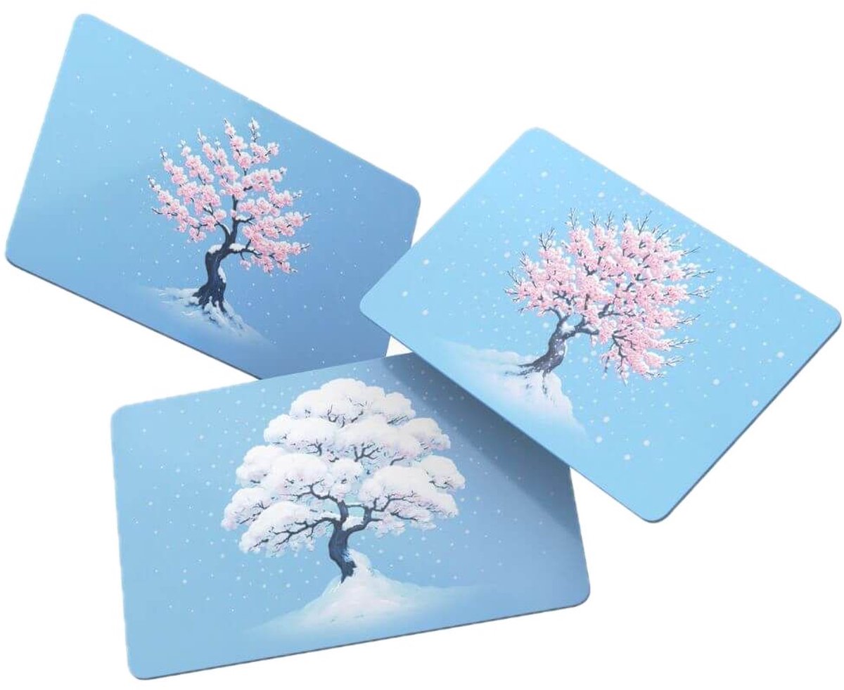 Tangem Wallet 3 kaarten - Snowy Sakura - met Recovery Seed functionaliteit