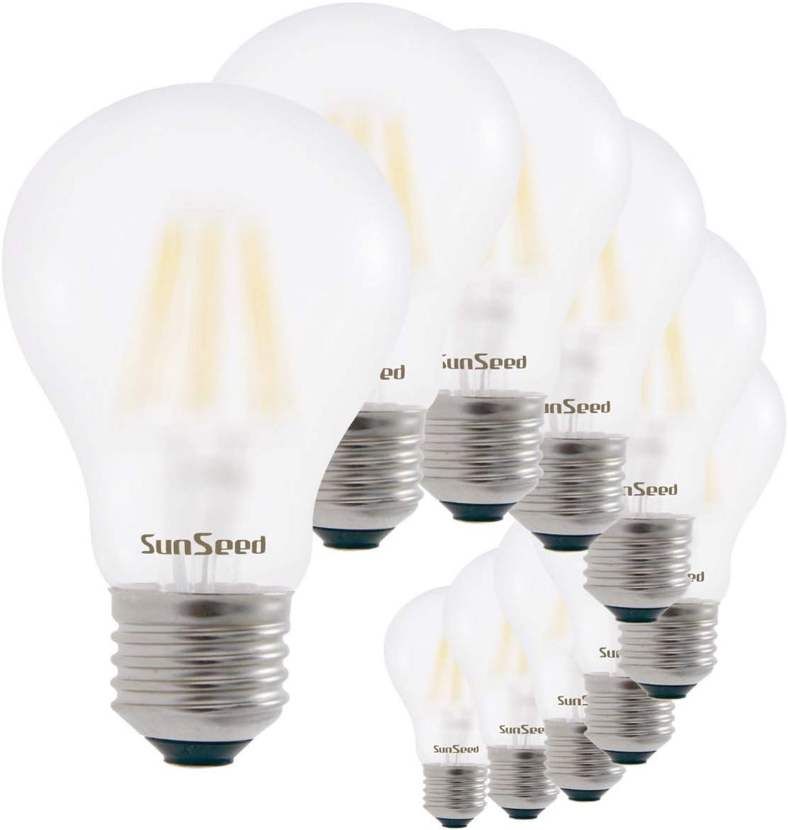 10x LED Gloeilamp E27 9W Dimbaar Neutraal Wit 4000K - Vervangt 83W Klassieke Stijl
