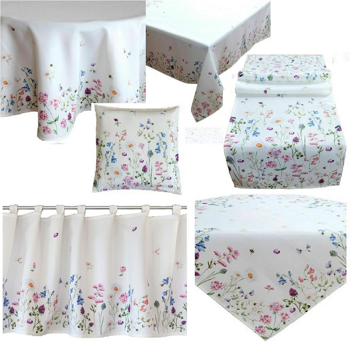 Rond Tafelkleed met Kleurrijke Bloemenprint - Diverse Maten