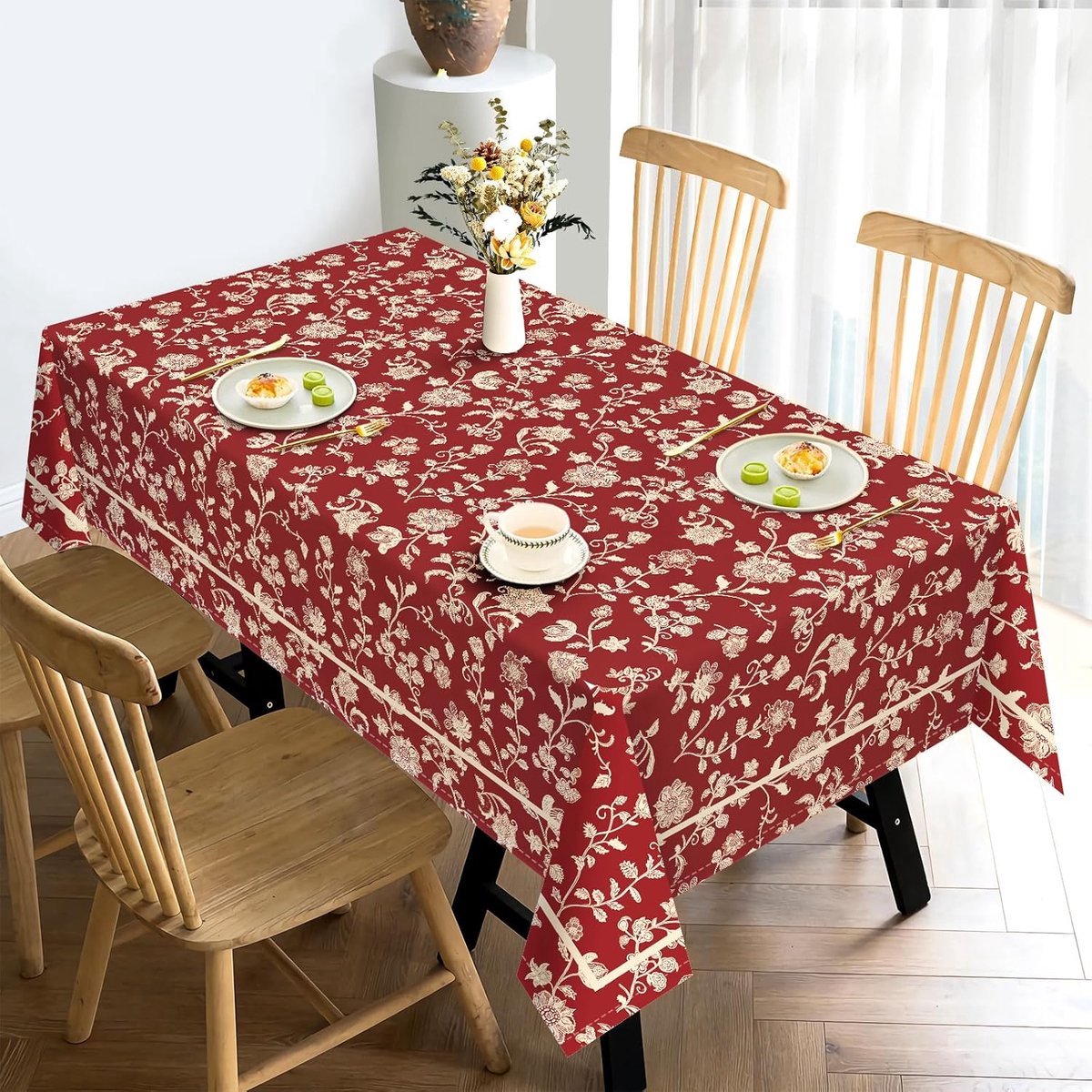 Stunq® Wasserafstotend Rood Tafelkleed voor Feestelijke en Dagelijkse Gebruiken