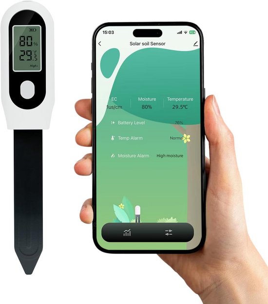 Tuya Zigbee Smart Soil Sensor – Slimme temperatuur & vochtigheidsmeter voor planten - (XiDomoticZ Tuya Zigbee Smart Soil Sensor – Slimme temperatuur & vochtigheidsmeter voor planten - (XiDomoticZ