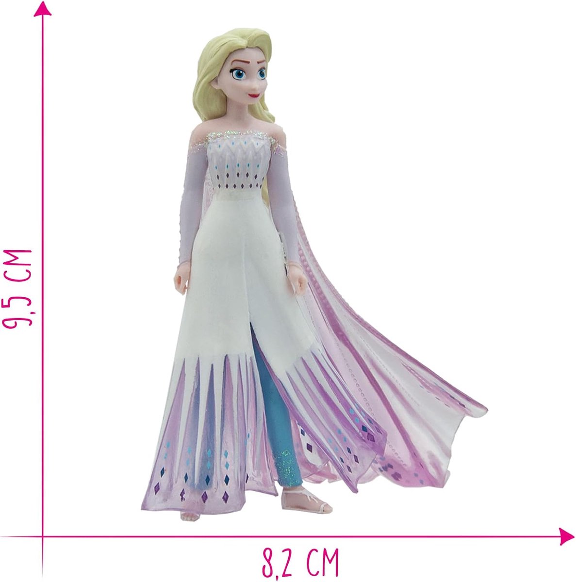 Bullyland 13517 – Speelfiguur en verzamelfiguur Elsa uit Frozen 2, ca. 9,5 cm – levensecht en detailrijk vormgegeven – ideaal als taartfiguur en klein cadeautje voor kinderen vanaf 3 jaar. — afbeelding 2