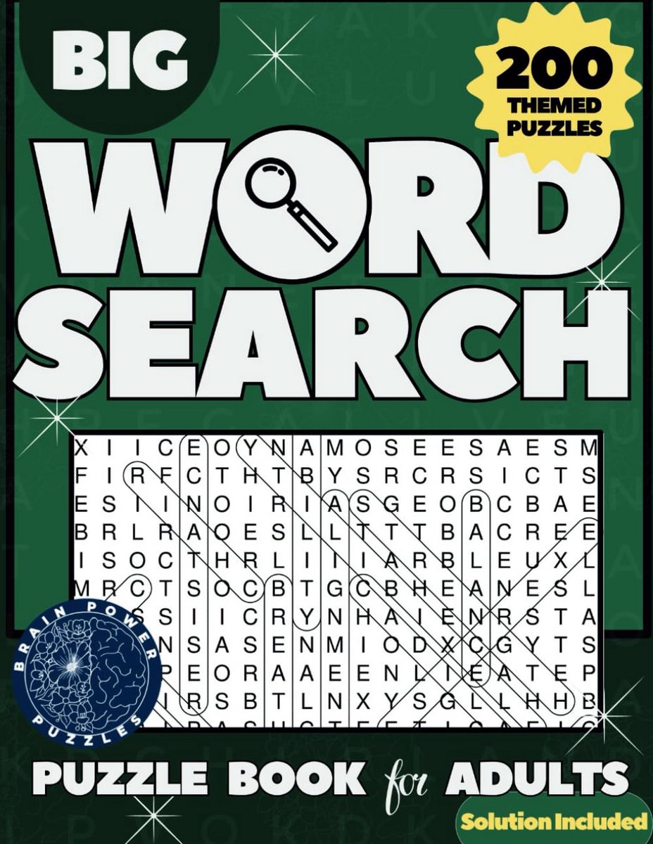 Woordzoekpuzzels Groot Formaat voor Volwassenen: 200 Thema's met 4000 Nieuwe Woorden | Ontspanning en Stressvermindering