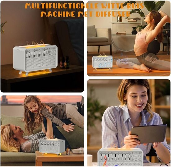 4-in-1 Slaapmachine: Witte Ruis, Luchtbevochtiger, Nachtlamp en Bluetooth Speaker — afbeelding 3