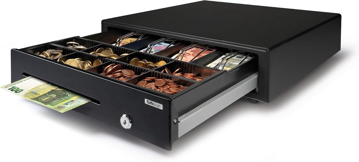Professionele Kassalade Zwart 46x46.5x15.3 cm - Robuuste Geldlade voor Kassa