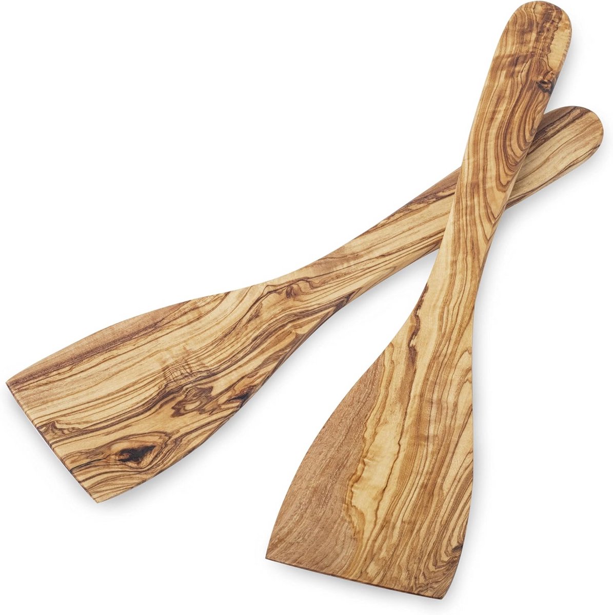 Set van 2 Handgemaakte Houten Spatels voor Koken en Bakken - Duurzaam Keukengerei