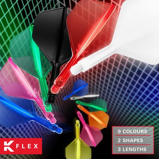 Target K-Flex White NO2 - Dart Flights - Short van Target — afbeelding 4