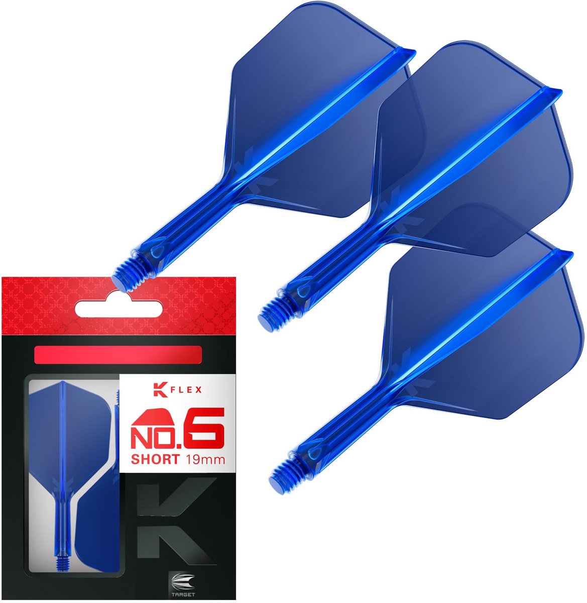 Target K-Flex Blue NO6 - Dart Flights - Short