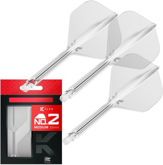 Target K-Flex Clear NO2 - Dart Flights - Medium van Target — afbeelding 2