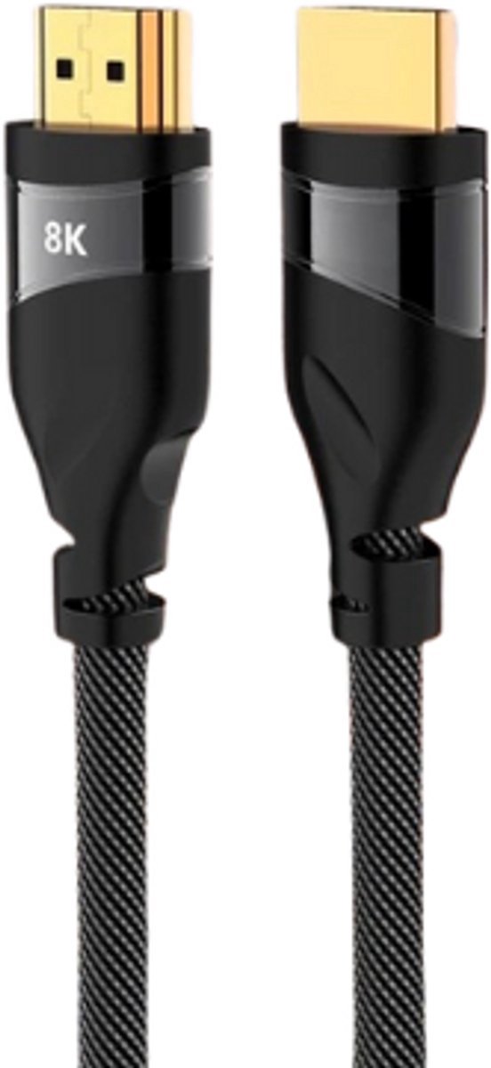 DrPhone High Speed HDMI 2.1 Kabel 48Gbps – 8K@60Hz & 4K@120Hz – UltraHD HDMI-Kabel - Nylon Gevlochten – 5M - Geschikt voor o.a Samsung QLED, PS5, PS4, Xbox Series X, Roku & Meer