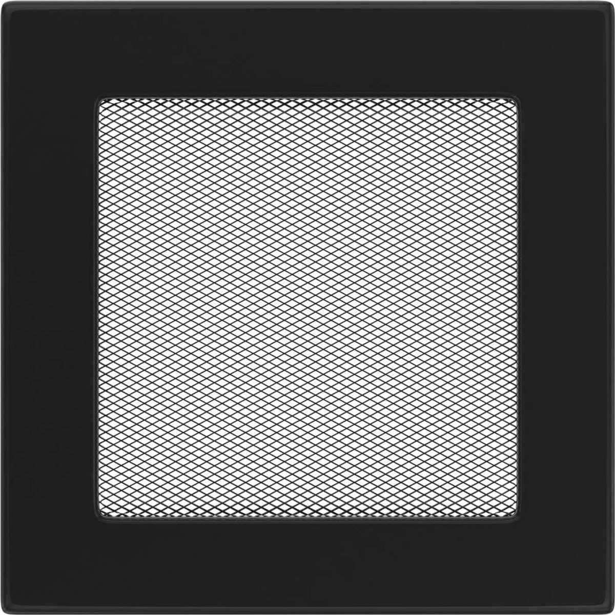 Ventilatiekap Vierkant Zwart 22x22 cm voor Ventilatie of Open Haard