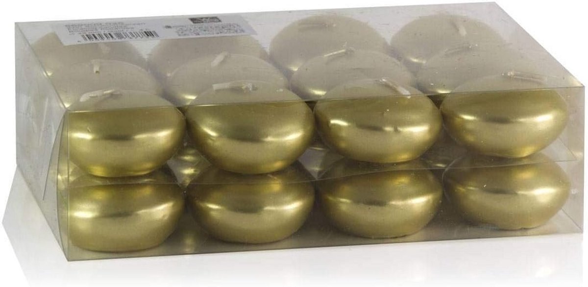 Set van 48 Drijvende Theelichtjes voor Decoratie, Goud Kleur