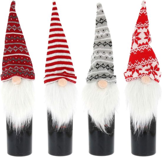 MELLIEX 10 stuks kerstbedels voor wijnglas, ringen, wijnglas, hangerbedels, herbruikbare glasmarkeerders, champagneglazen, wijnglasmarkers voor kerstfeest en statafeldecoratie, Gelegeerd staal