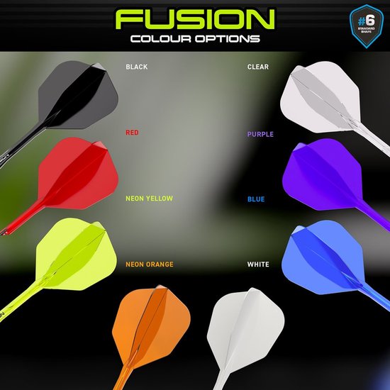 Winmau Fusion Neon Orange NO6 - Dart Flights van Merkloos — afbeelding 2