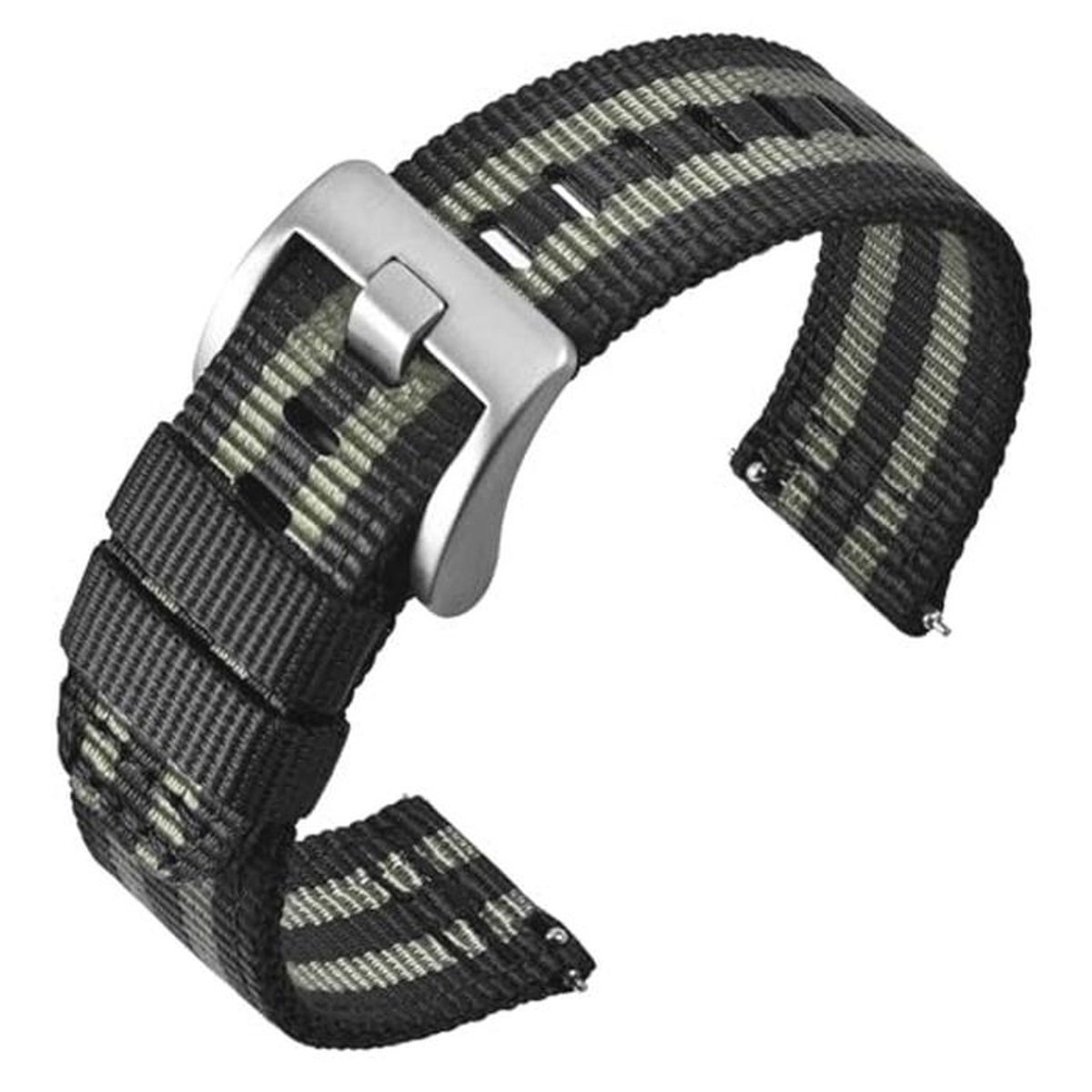 ANNEFIT Nylon horlogeband met snelontgrendeling, militaire horlogebandjes voor heren, 18 mm, 20 mm, 22 mm