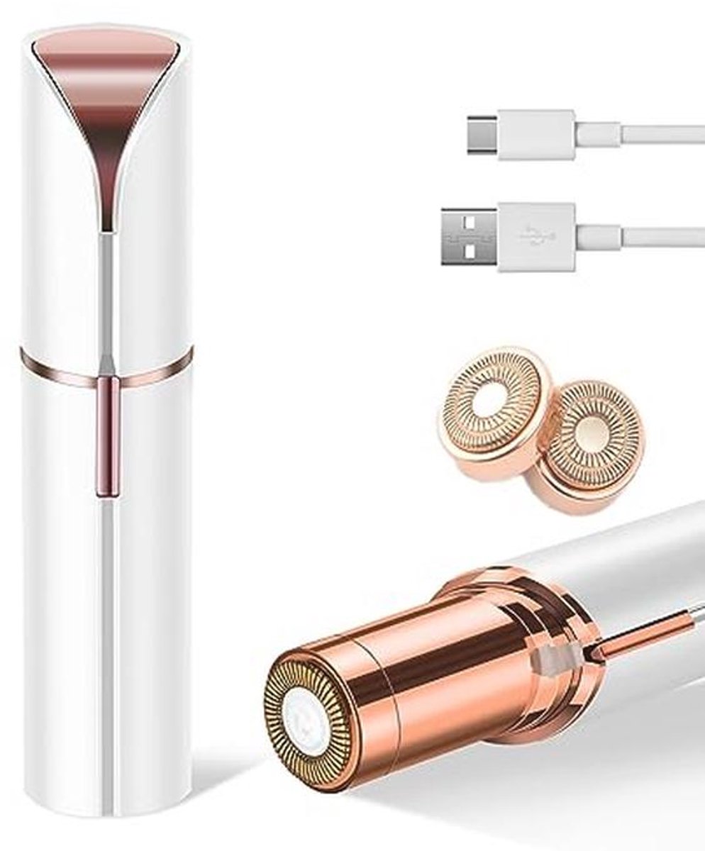 Pijnloze Gezichtshaarverwijderaar voor Vrouwen, Mini Elektrisch Scheermesje en Draagbare Epilator