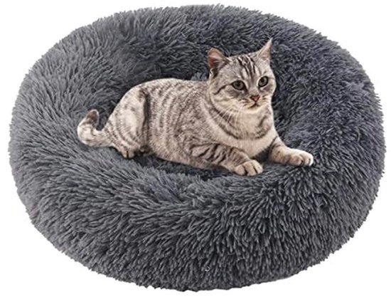 schattig kat slapen in kat bed in tekening stijl. slaperig ontspannen katachtig dier aan het liegen Aan huisdier kussen. 21304046 Vectorkunst bij Vecteezy
