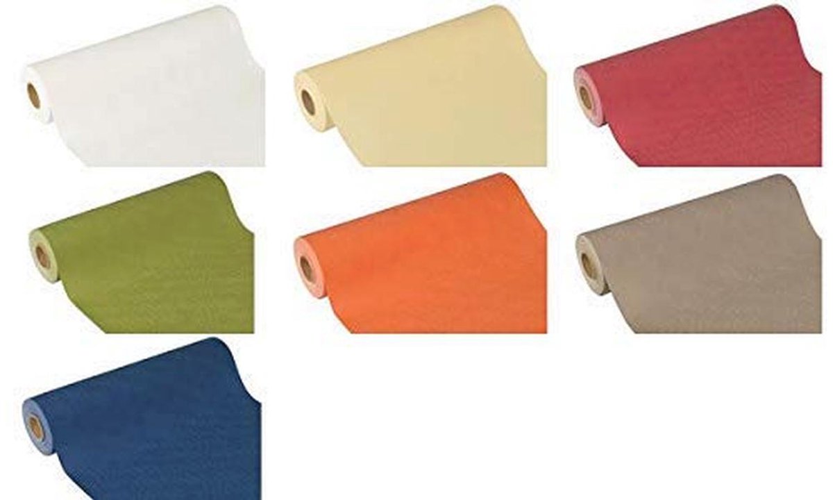 Tafelloper van fleece, stofachtig, 24 m x 40 cm, olijfgroen op rol