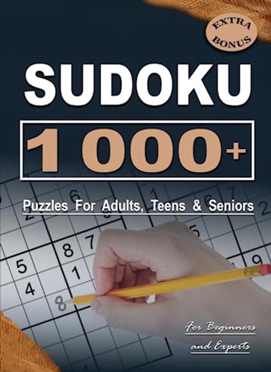 1020 Sudoku Puzzels voor Volwassenen: Meer dan 1000 Puzzels van Gemakkelijk tot Moeilijk met Oplossingen