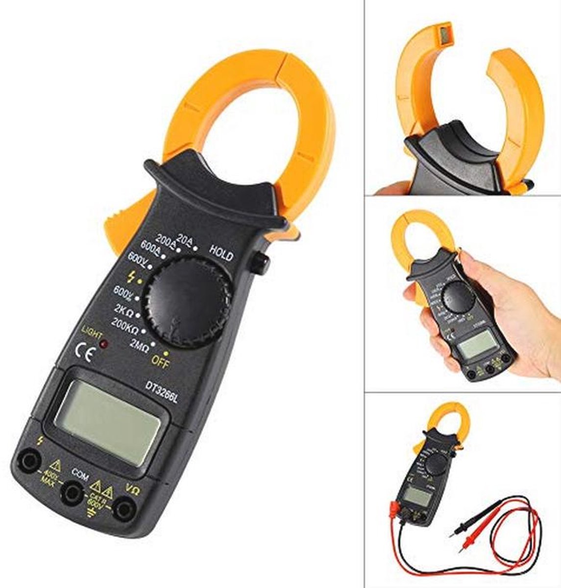 Digitale Ampèremetrische Tang met LCD Scherm - Voor Stroommeting tot 600A